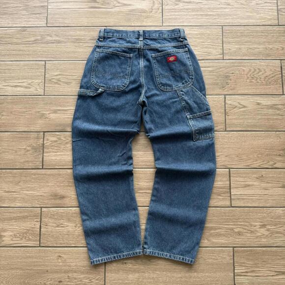 Y2K Dickies Carpenter Jeans Mens 30 x 30 Blue Relaxed Denim - Picture 1 of 8